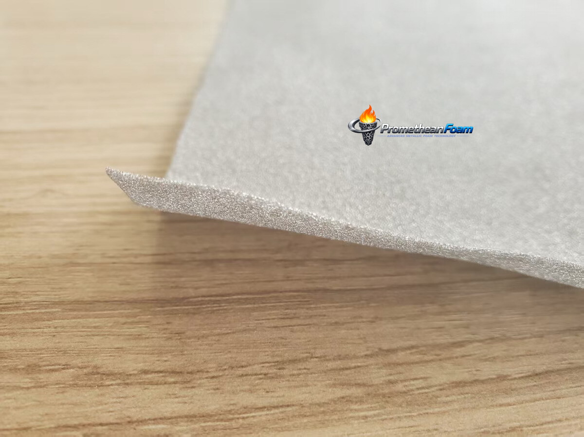 PrometheanFoam iron foam roll 0.7mm — thin flexible porous iron foam ready for rolling, 100–130 PPI, surface density 350–550 g/m²